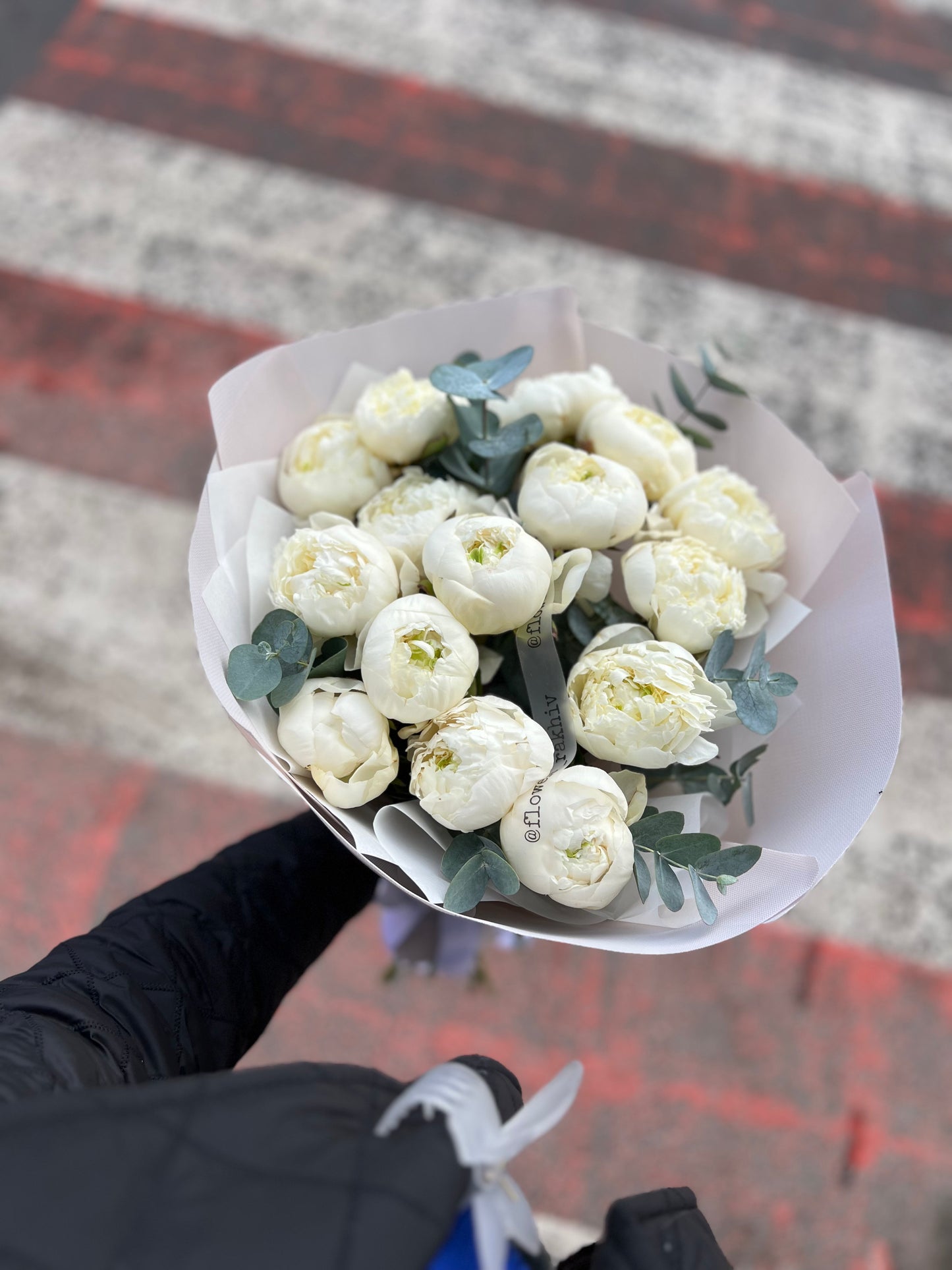 Букет з півоній 25 шт