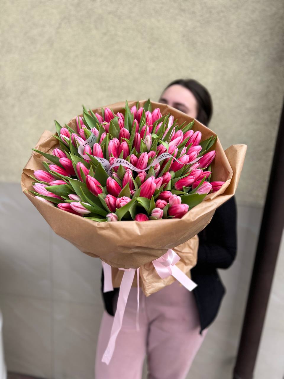 Букет з тюльпанами 101 шт