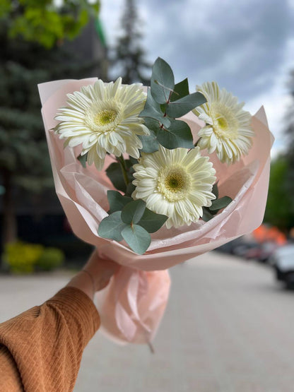 Гербери з евкаліптом