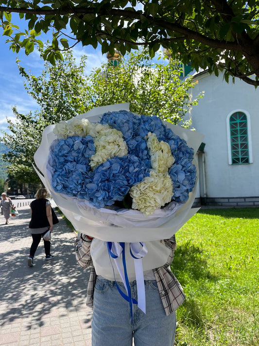 Букет з гортензій 15 шт